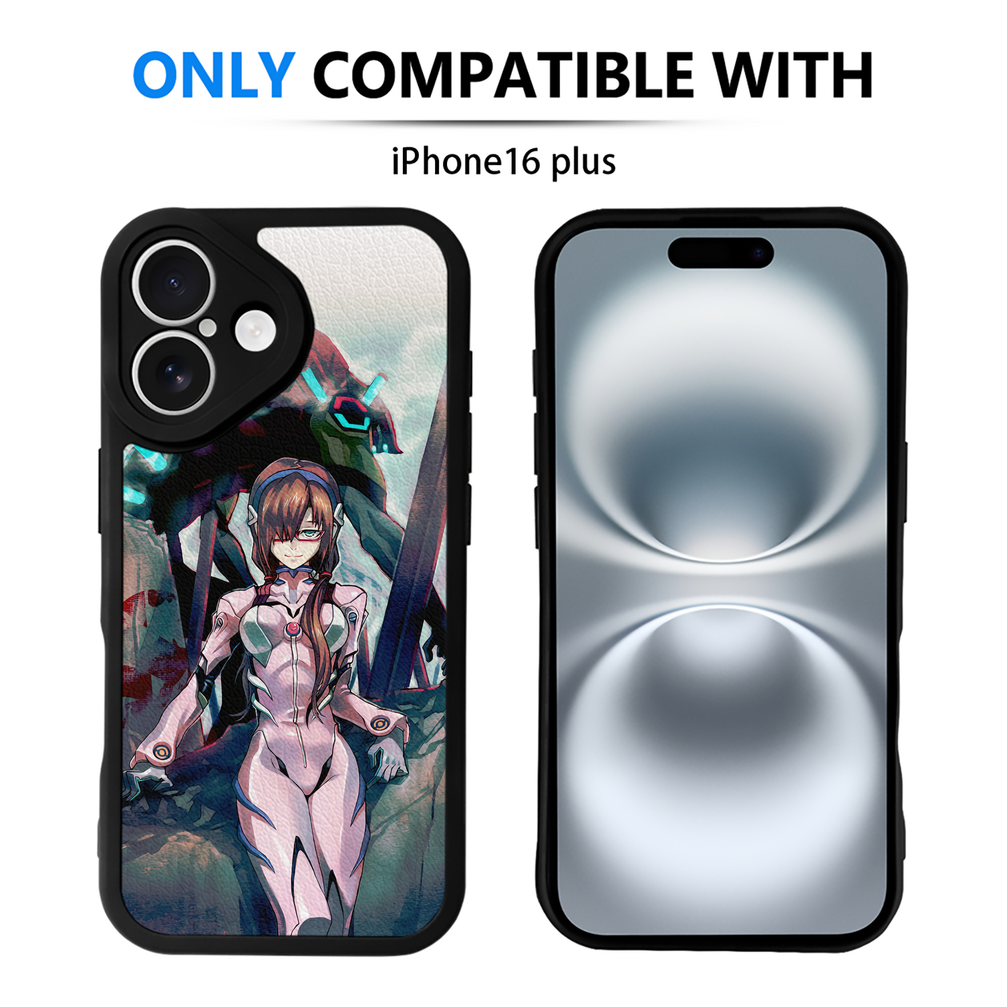 （画像用） EVA 新世紀エヴァンゲリオン 【iPhone 16シリーズ対応】シリコンスマホケース（レザー調） 材質：シリコン